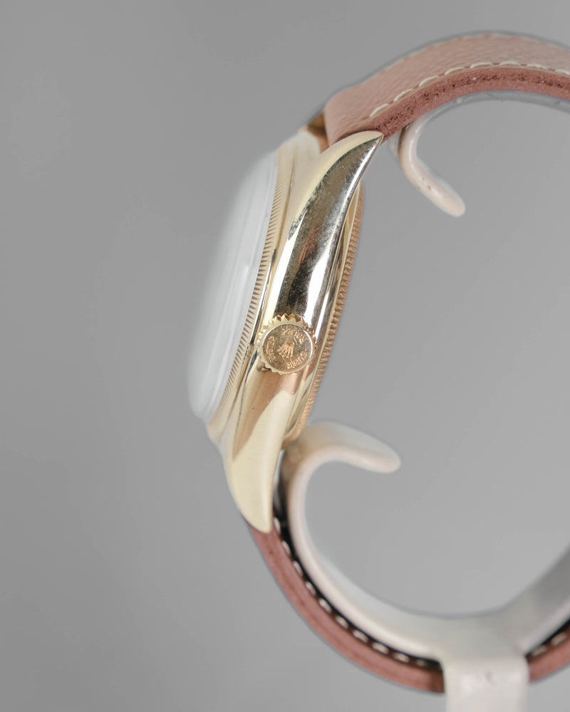 Rolex datejust ref 6105 semi bubbleback gold case