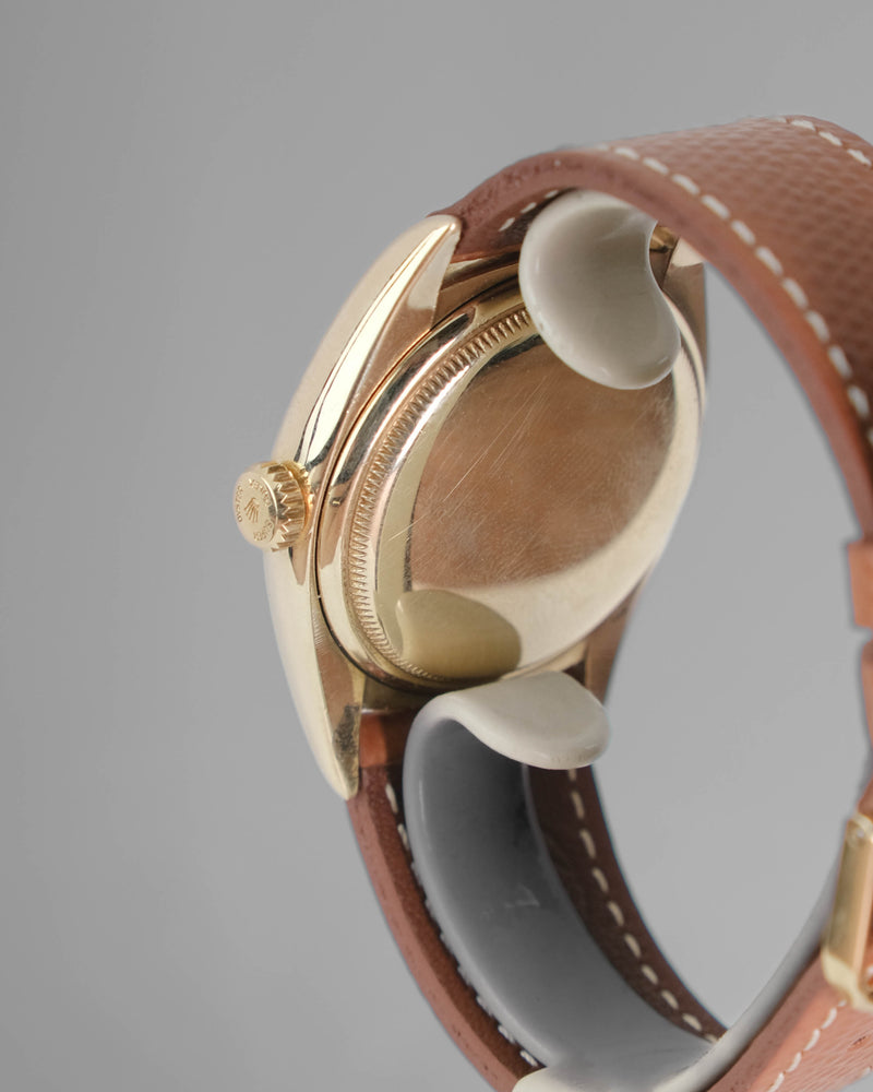 Rolex datejust ref 6105 semi bubbleback gold case