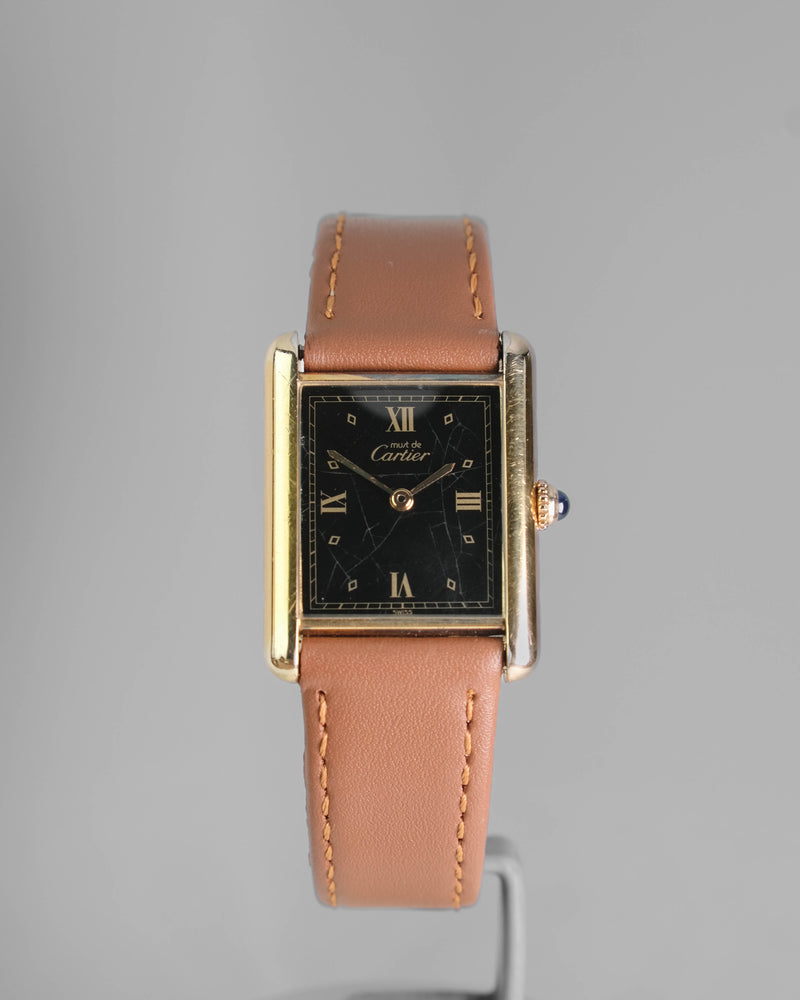 Cartier tank lm quartz black roman spider dial