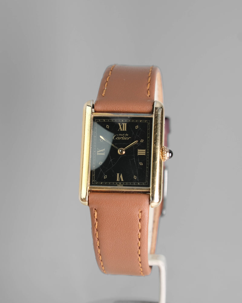 Cartier tank lm quartz black roman spider dial
