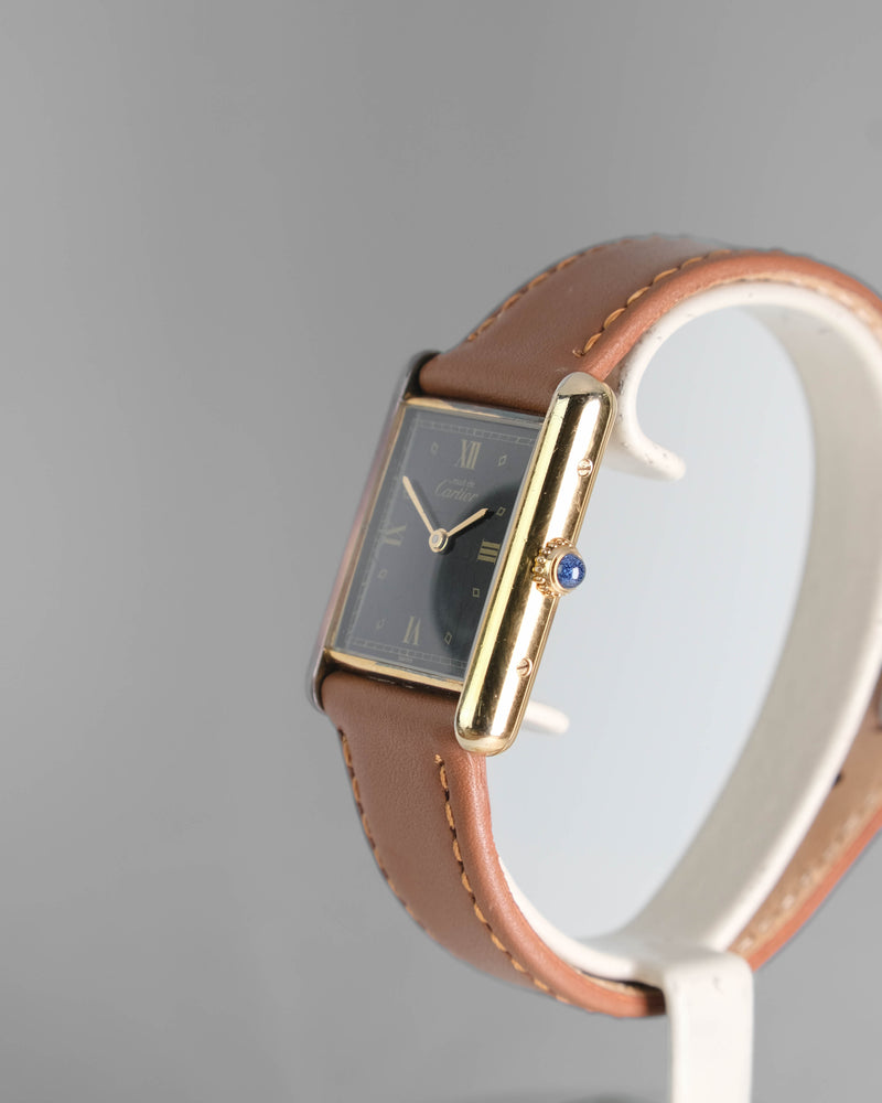 Cartier tank lm quartz black roman spider dial