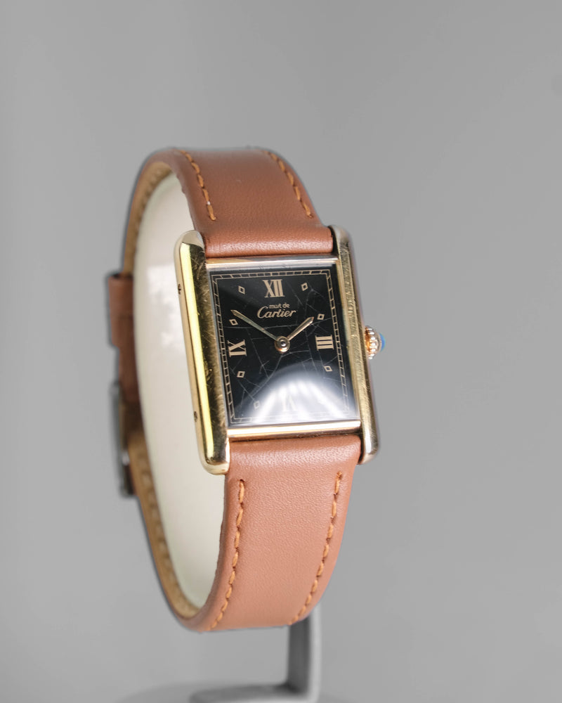 Cartier tank lm quartz black roman spider dial