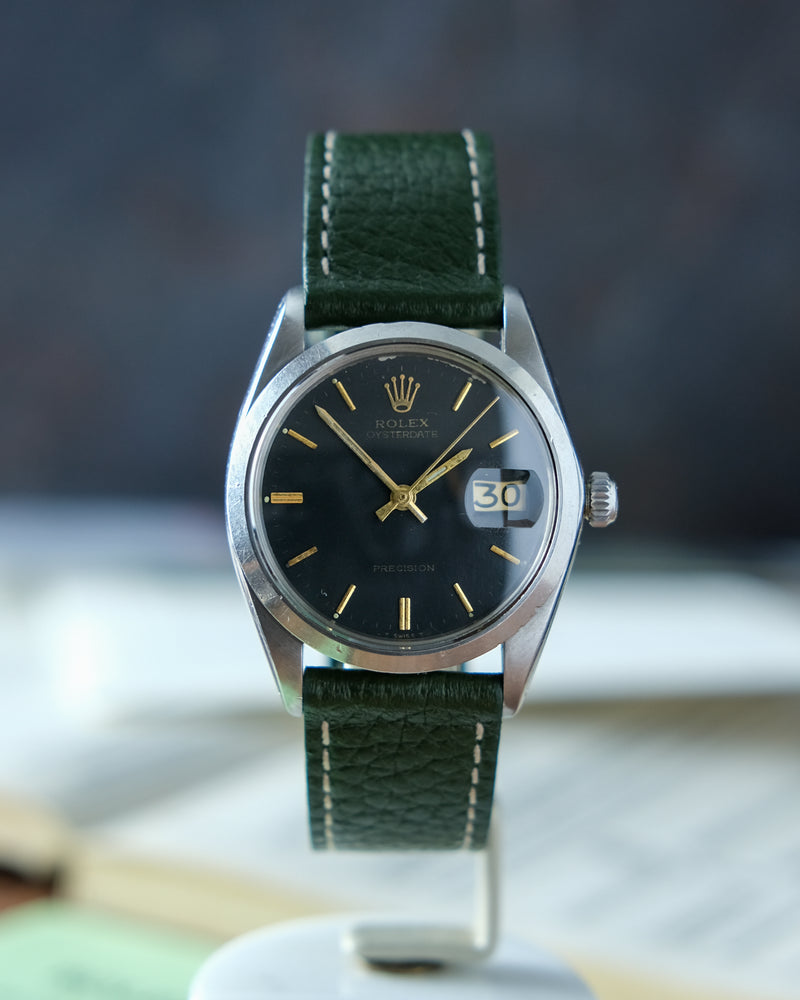 Rolex 6694 Oysterdate with black dial from 1965 Serviced No papers