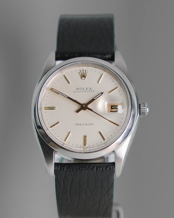 Rolex Precision oysterdate ref 6694 white dial gold hands