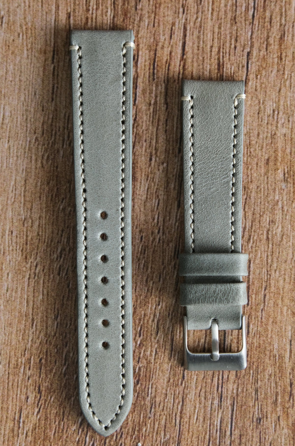 Calf leather - double stitch - Grey