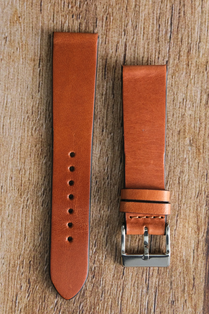 Calf leather - Stitchless -cognac