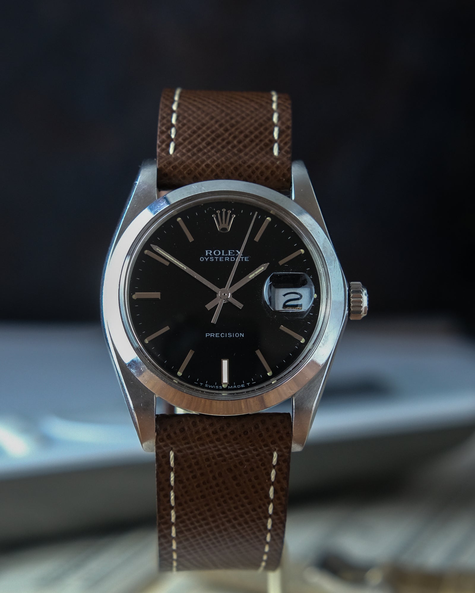 Rolex 6694 Mint condition stunning black dial 1985 – Perpetual