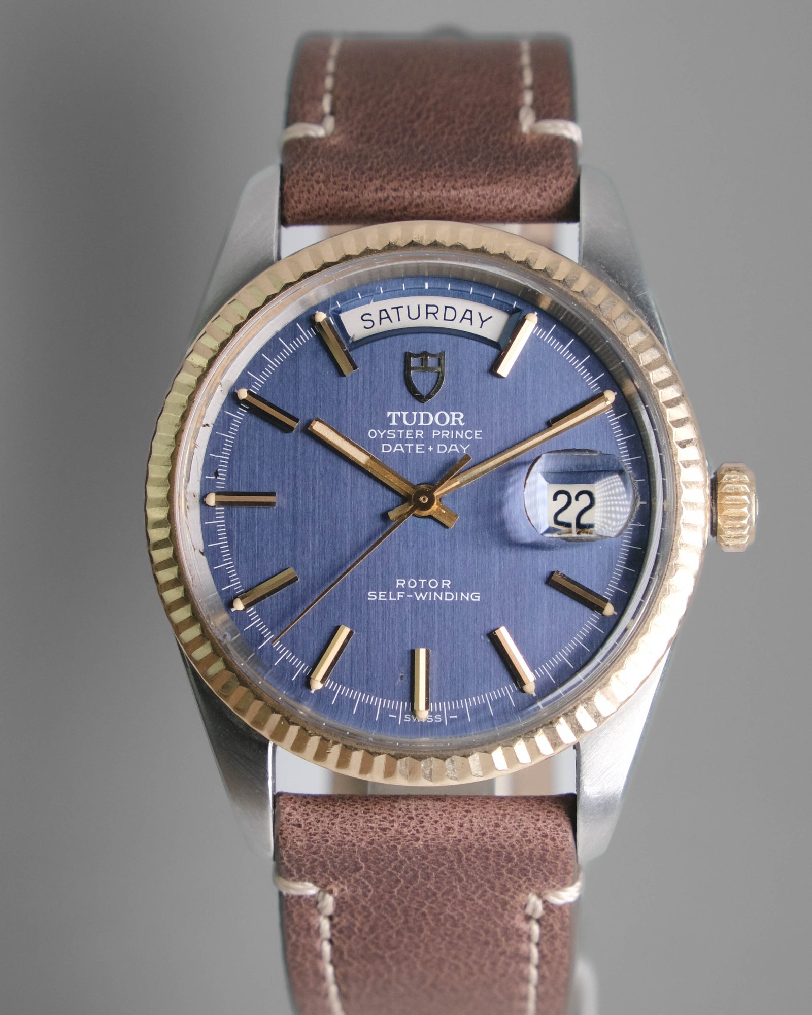 Tudor Date Day JUMBO blue dial 7019/3 from 1969 – Perpetual Watch