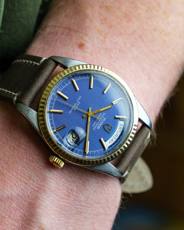 Tudor Date Day JUMBO blue dial 7019/3 from 1969 – Perpetual Watch