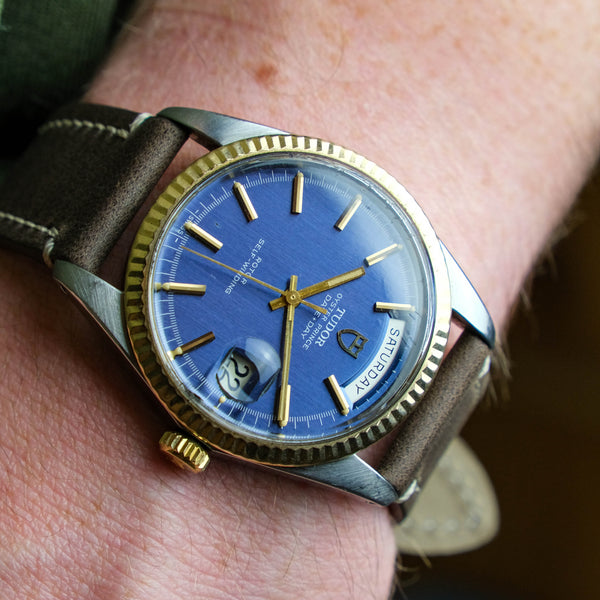 Tudor Date Day JUMBO blue dial 7019/3 from 1969 – Perpetual Watch