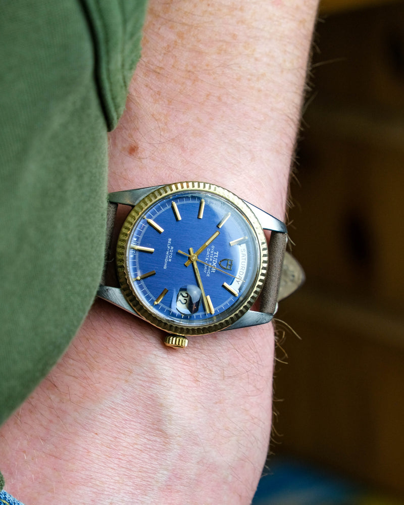 Tudor Date Day JUMBO blue dial 7019/3 from 1969 – Perpetual Watch