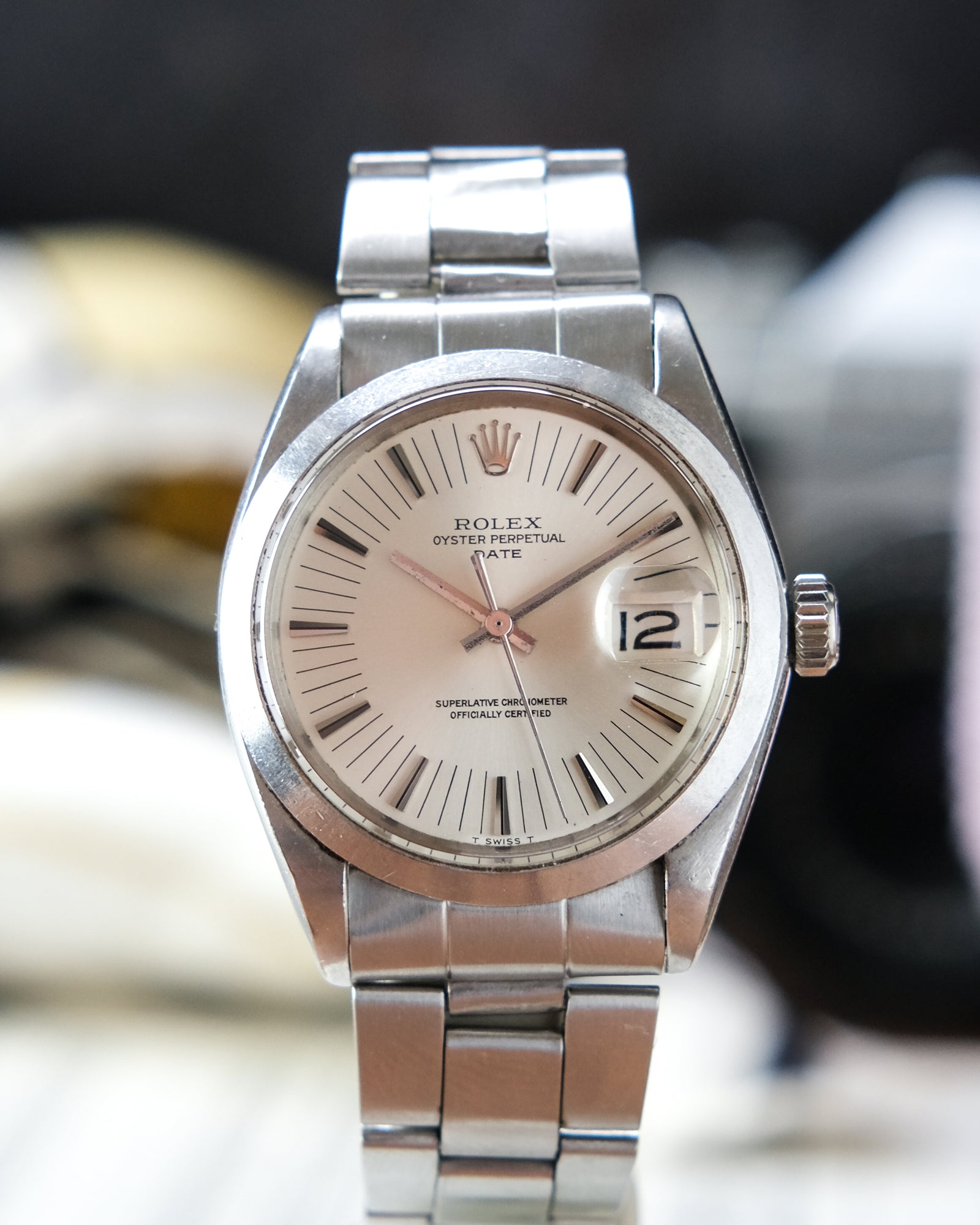 Rolex Date reference 1500 no lume Radial Dail – Perpetual Watch