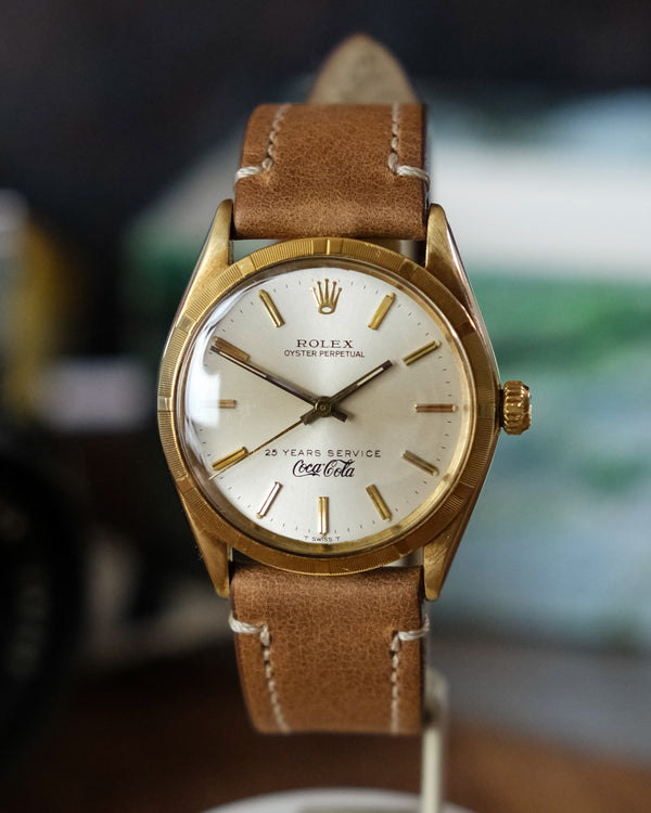 Rolex 1007 18kt gold With super rare Coca cola dial From 1963