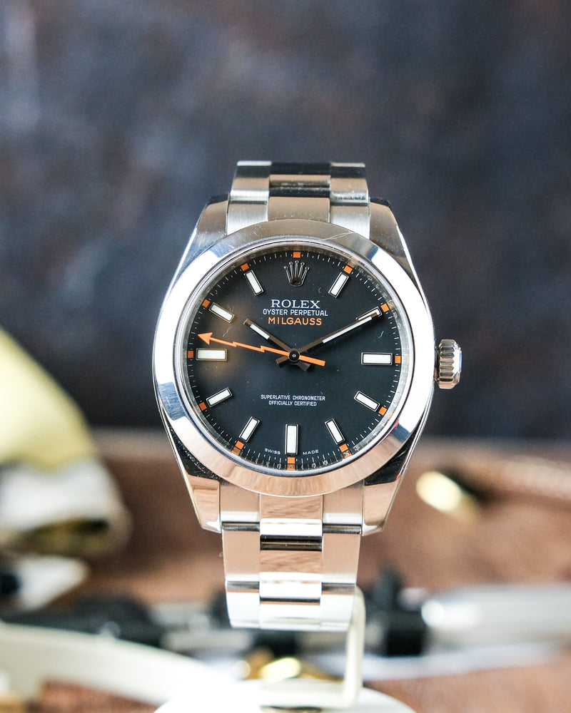 Rolex Milgaus 116400GV black dial from 2008 FULLSET