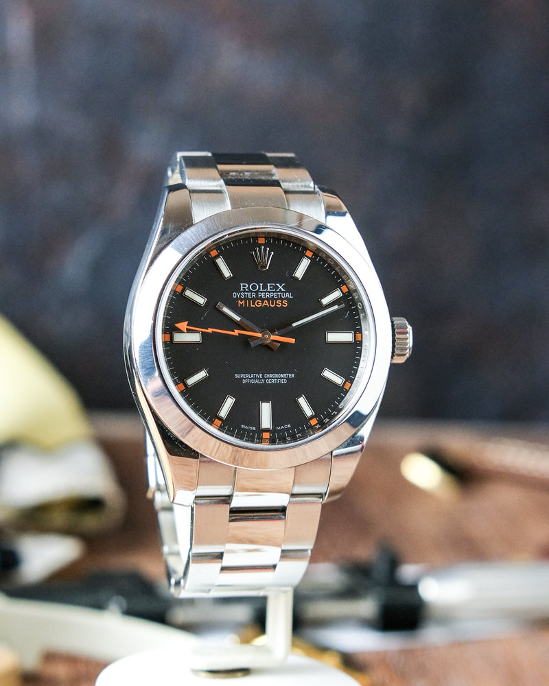 Rolex Milgaus 116400GV black dial from 2008 FULLSET