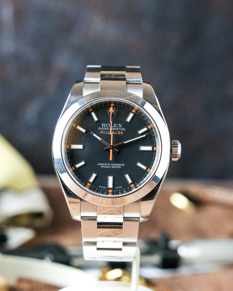 Rolex Milgaus 116400GV black dial from 2008 FULLSET