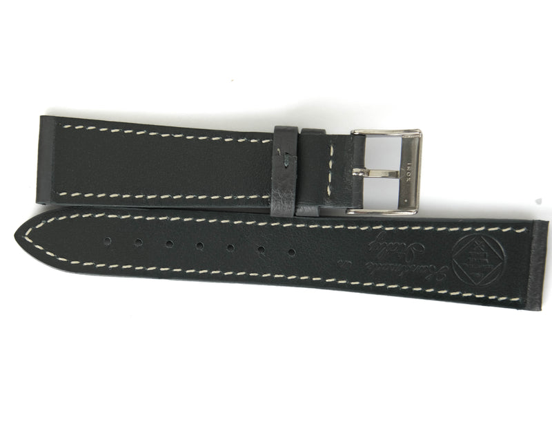 italian grey crossed pattern strap