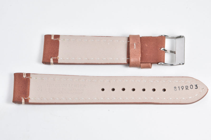 calf leather - double stitch - Light Brown Perpetual Watch Lover 