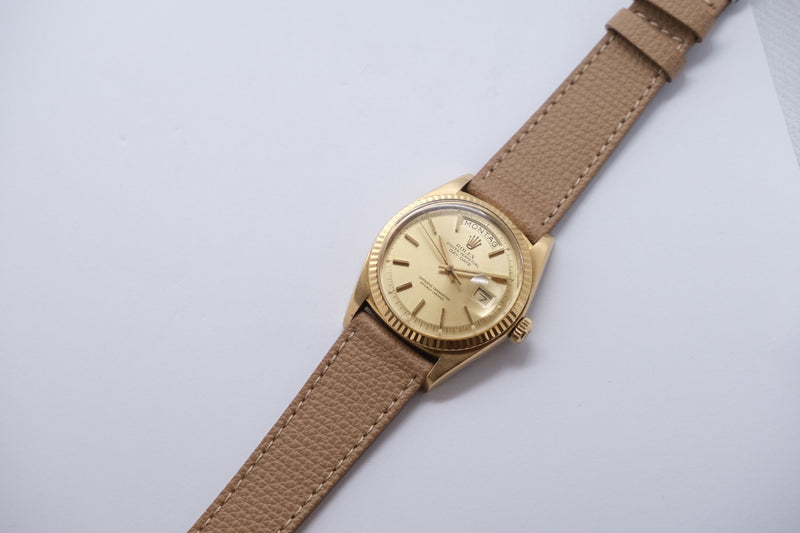 Champagne - grained calf leather - champagne stitch Perpetual Watch Lover 