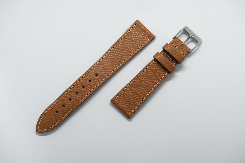 Honey - grained calf leather - white stitch Perpetual Watch Lover 