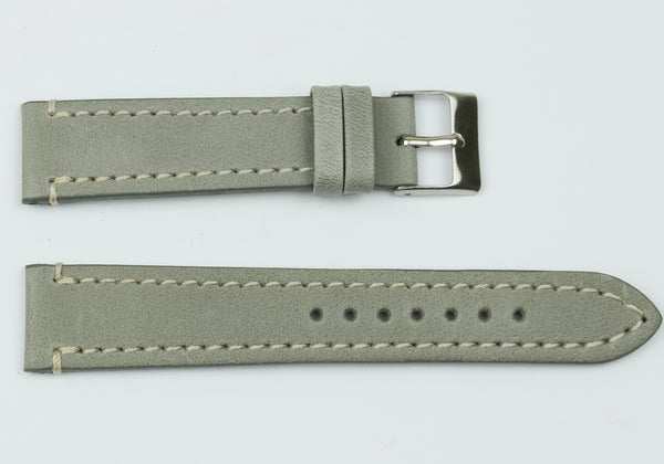 calf leather - double stitch - Grey