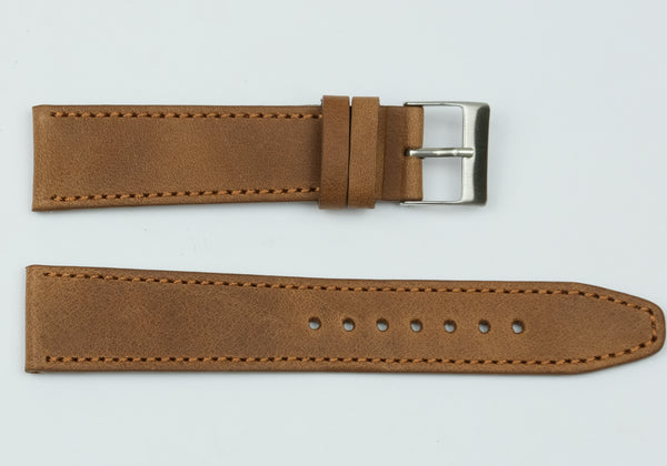 Calf Leather - stitched - Cognac